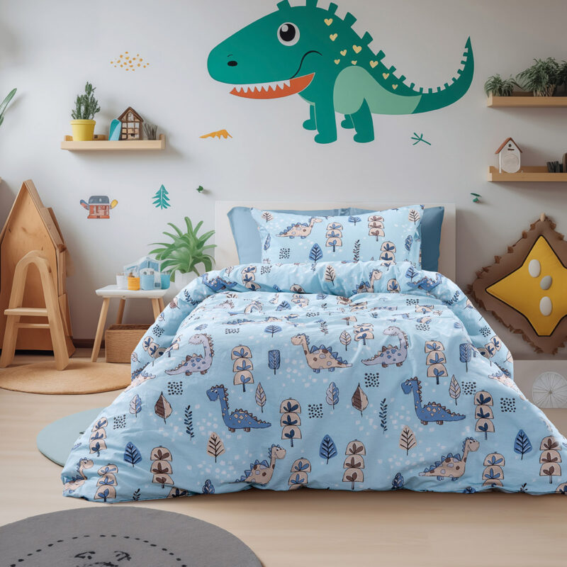 Beauty Home Σετ σεντόνια μονά με λάστιχο Candy Art 6325 110×200+32 Σιέλ 5767585