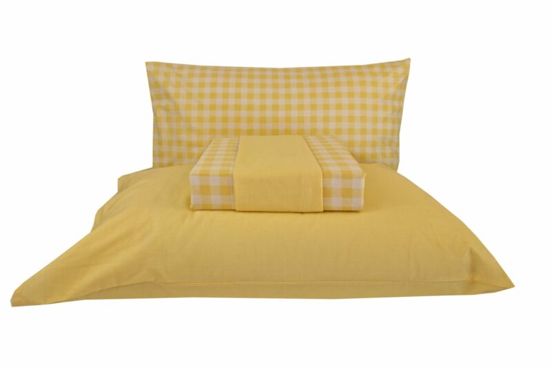 Σετ Σεντόνια Μονά 175x260 Carla Yellow