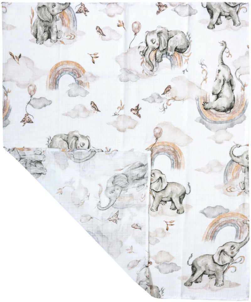 Πάνα Muslin 70x80cm Elephnats Paradise 5904506822751