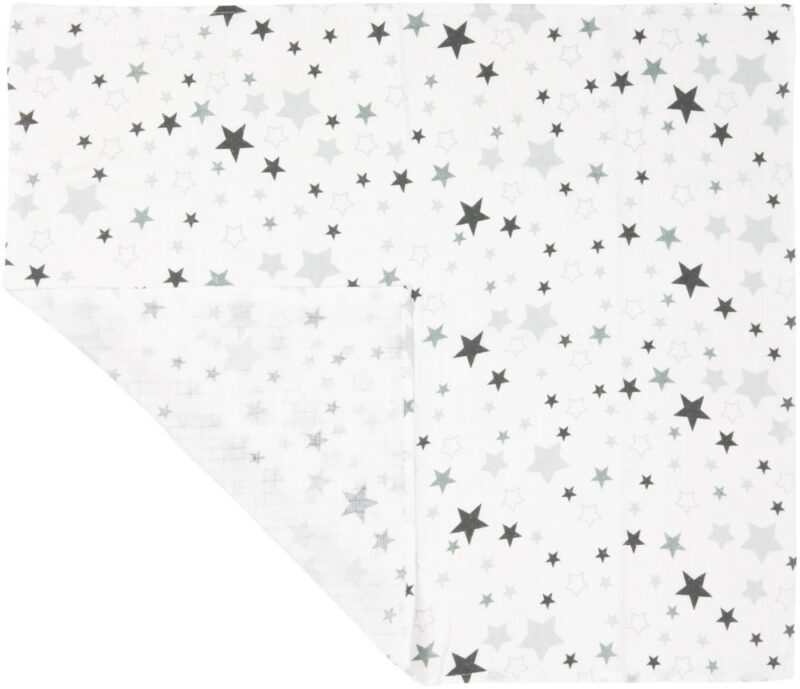 Πάνα Muslin 70x80cm Tetro Grey Stars 5904506809264