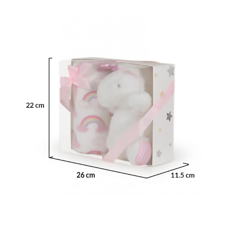 Κουβέρτα Αγκαλιάς 75x90cm Stuffed Toy Unicorn Rainbow Cangaroo 3800146269227