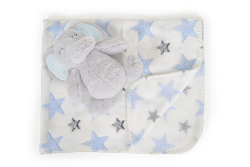 Κουβέρτα Αγκαλιάς 75x90cm Stuffed Toy Little Elephant Cangaroo Blue 3800146269203 701-0061-0001