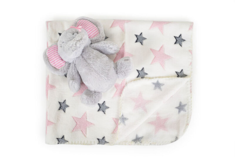 Κουβέρτα Αγκαλιάς 75x90cm Stuffed Toy Little Elephant Cangaroo Pink 3800146269197 701-0061-0808