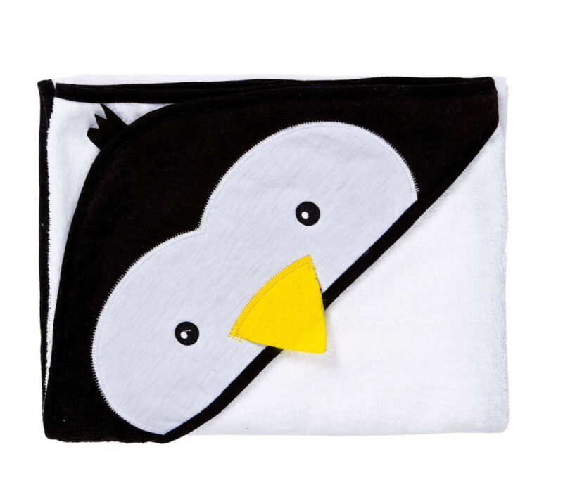 Πετσέτα Μπάνιου με Κουκούλα 100x100cm Sensillo Penguin 5902021526291