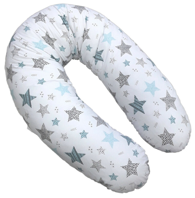 Μαξιλάρι Θηλασμού 190cm Mint Grey Stars Light Maboo 70320732221