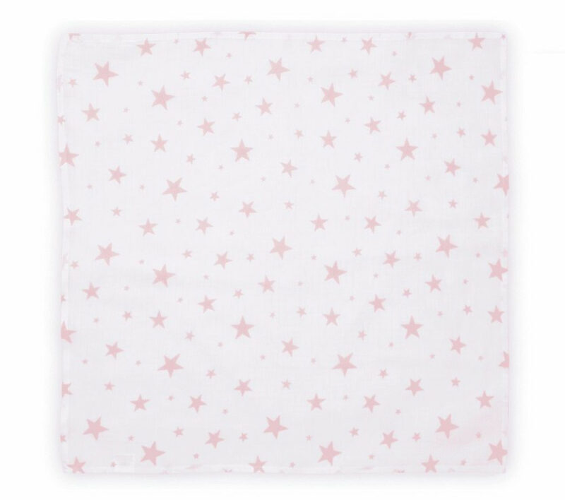 Πάνα Φασκιώματος από Μουσελίνα 80x80cm Lorelli Stars Pink 10340091901