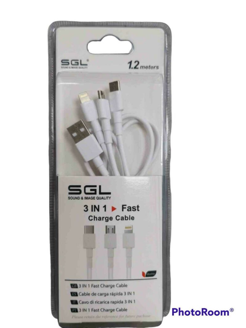 Καλώδιο USB All-in-one – 3 in 1 – 1.2m – 194796