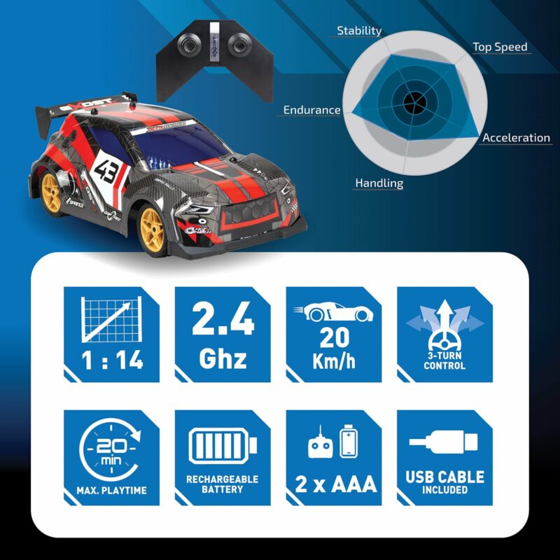 Exost Pro Rally XTR Τηλεκατευθυνόμενο αυτοκίνητο Για 8+ Ετών 6008590