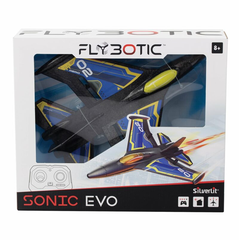 Silverlit Flybotic Sonic Evo Τηλεκατευθυνόμενο Αεροπλάνο Μπλε Για 8+ Χρονών 5637224