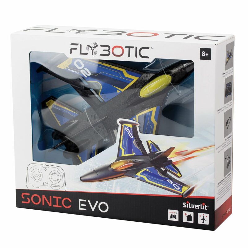 Silverlit Flybotic Sonic Evo Τηλεκατευθυνόμενο Αεροπλάνο Μπλε Για 8+ Χρονών 5637225