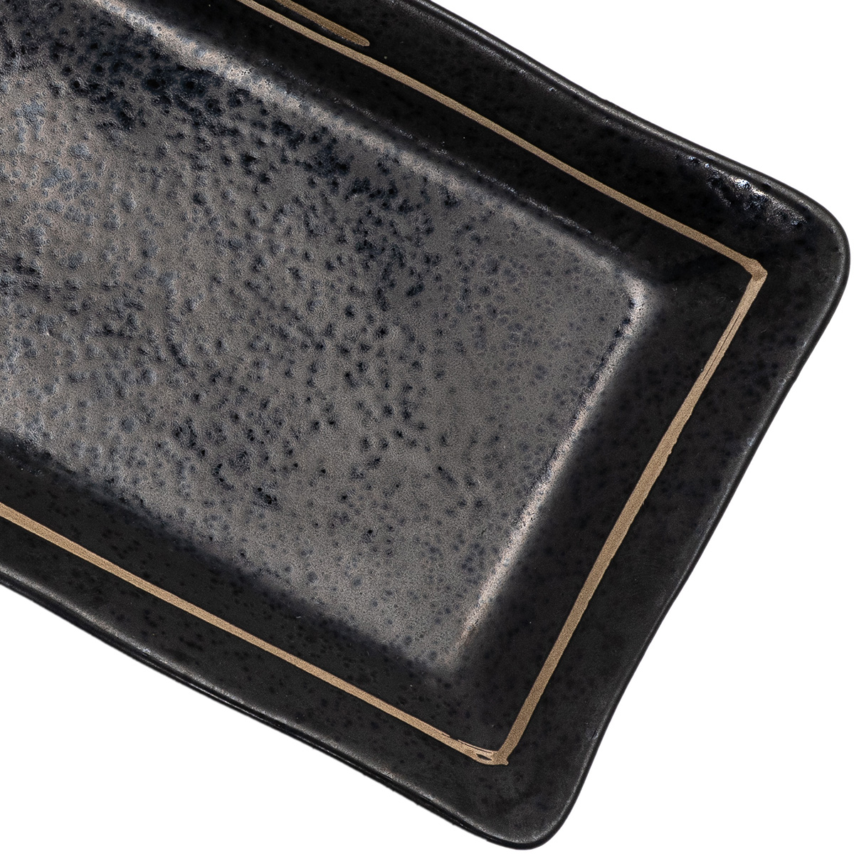 Beauty Home Πιατέλα πορσελάνης Gaia Αrt 7700-2 21x12 Μαύρο/Black
