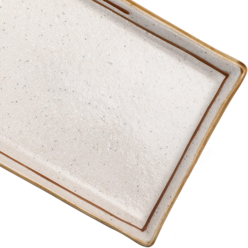 Beauty Home Πιατέλα πορσελάνης Gaia Αrt 7702-1 19×12 Εκρού 5770533