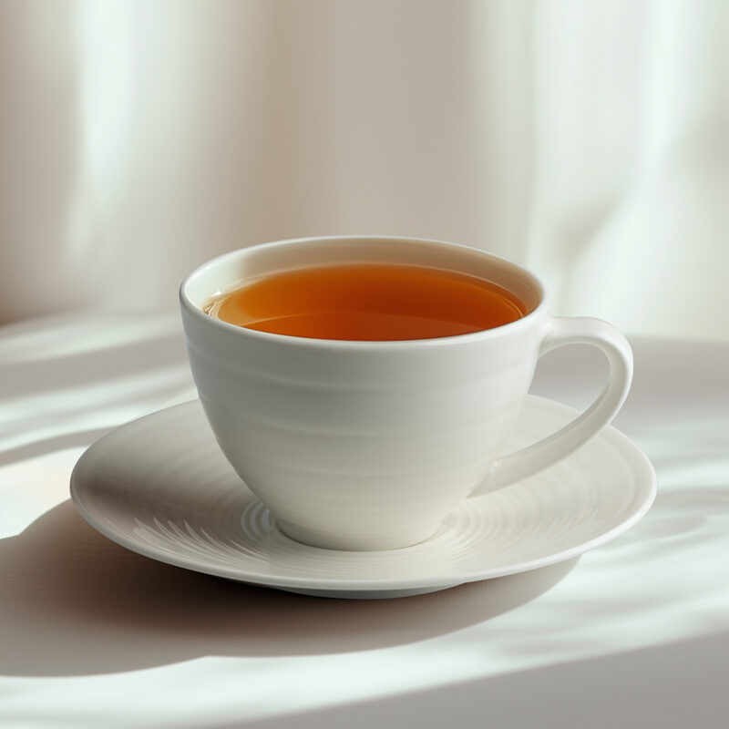 Beauty Home Φλυτζάνι πορσελάνης με πιατάκι Sensations Art 7704 250ml Λευκό 5770452