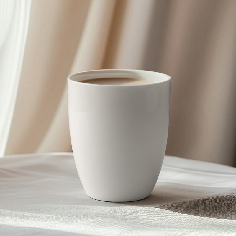Beauty Home Κούπα πορσελάνης χωρίς χερούλι Sensations Art 7708 350ml Λευκό 5770482