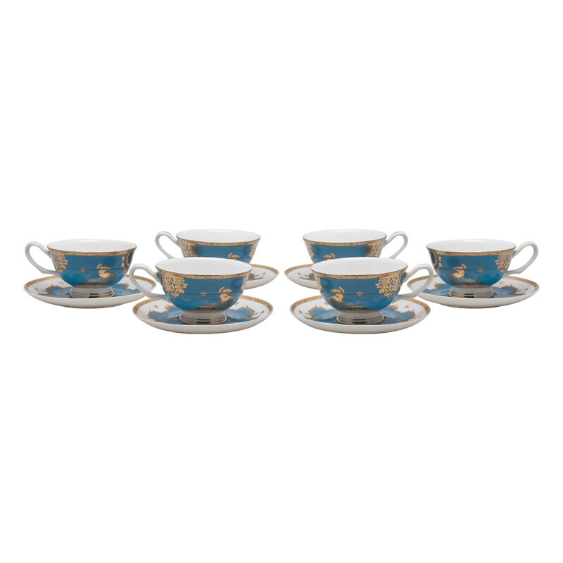 Beauty Home Σετ φλυτζάνια τσαγιού πορσελάνης 12τμχ Eternal Art 7718 Μπλε 5770687