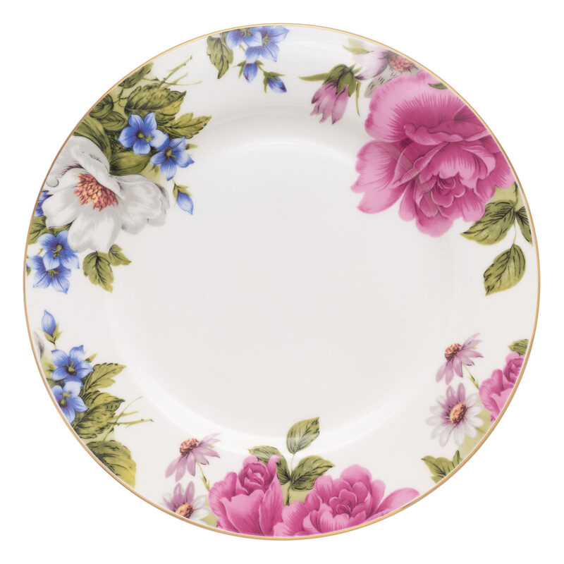 Beauty Home Πιάτο πορσελάνης με λουλούδια Eternal Art 7724-Φ27 5770610