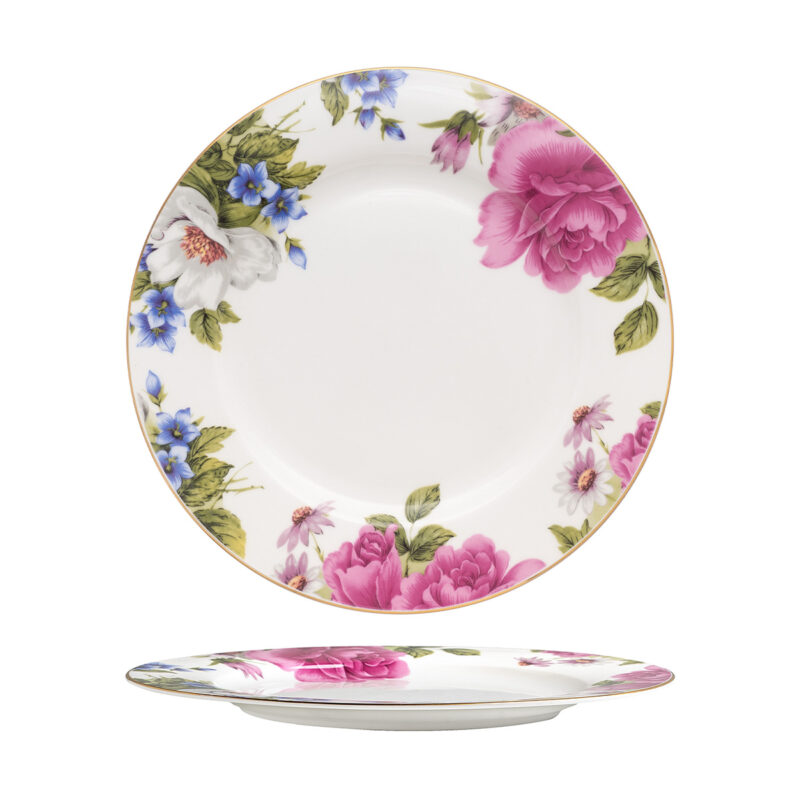 Beauty Home Πιάτο πορσελάνης με λουλούδια Eternal Art 7724-Φ27 5770604