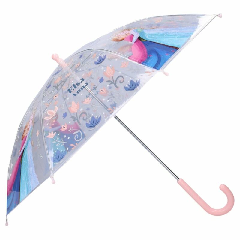 Disney Frozen Παιδική Ομπρέλα Διάφανη/Ροζ 6078853
