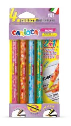 CARIOCA ΜΑΡΚΑΔΟΡΟΙ ΥΠΟΓΡΑΜΜΙΣΗΣ MEMO SWITCH (4 ΤΕΜ) 8003511404970 5444448