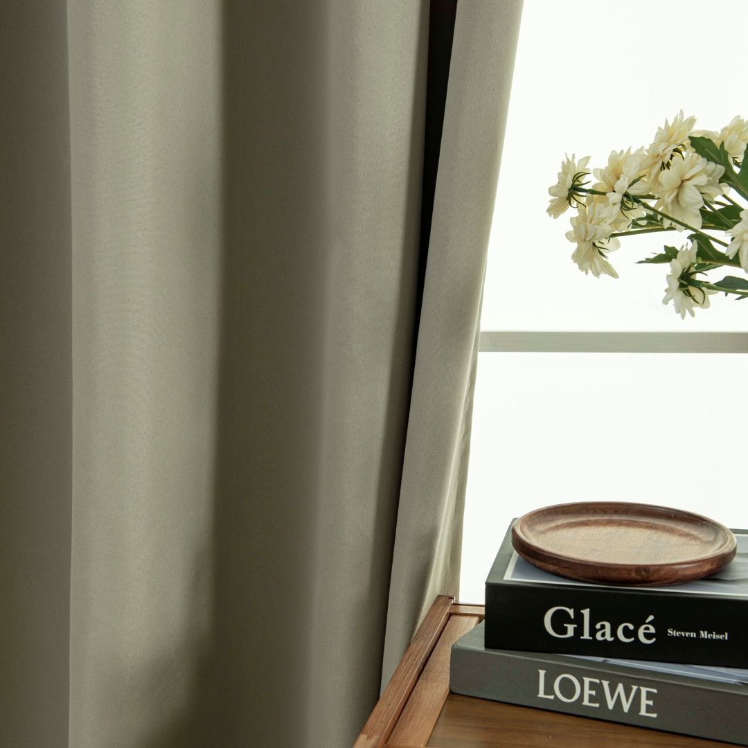 Beauty Home Κουρτίνα Full Blackout σκίασης με 8 κρίκους Soft Art 8391 Light Beige-C3 140x270 Μπεζ - Image 11