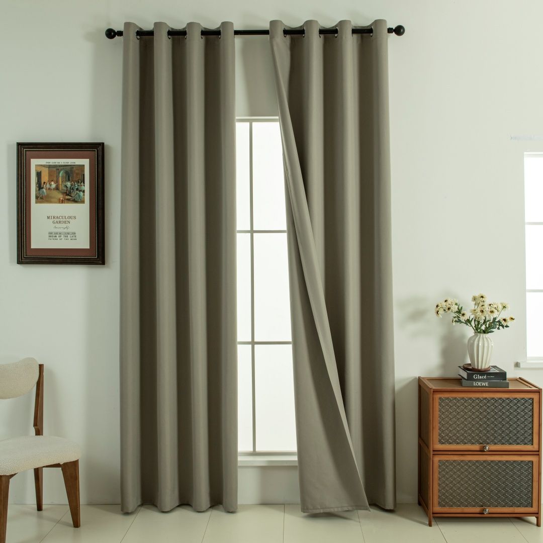 Beauty Home Κουρτίνα Full Blackout σκίασης με 8 κρίκους Soft Art 8391 Light Beige-C3 140x270 Μπεζ - Image 7