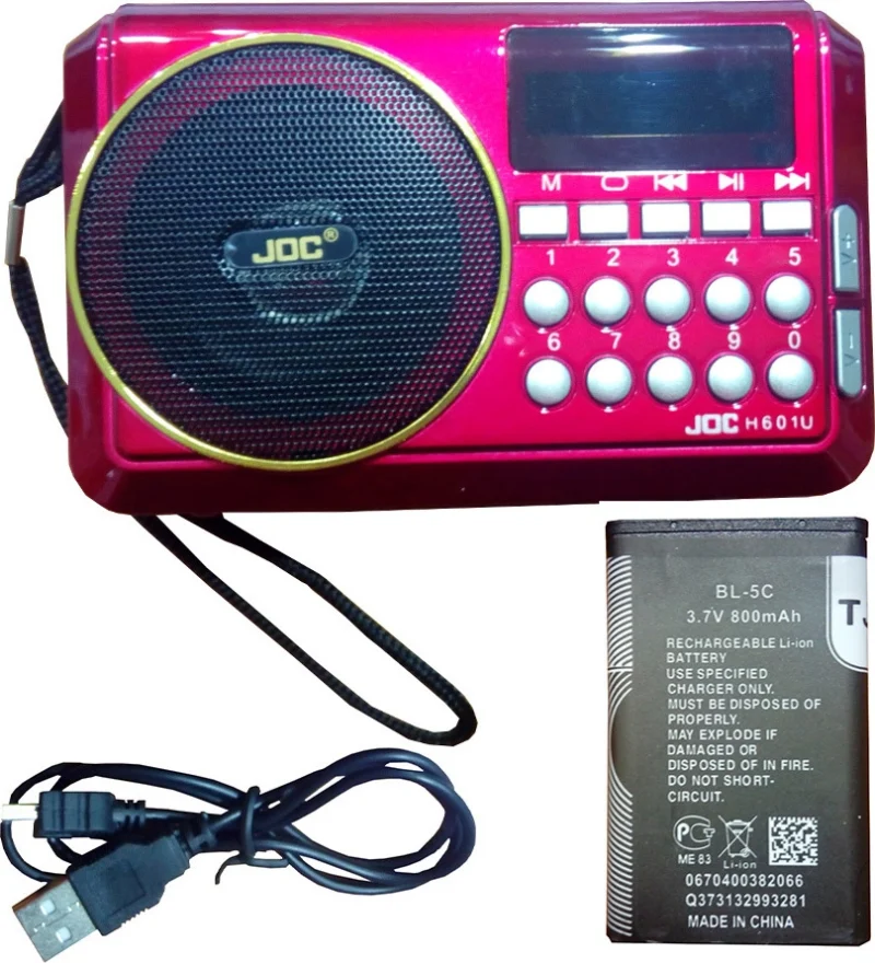 Επαναφορτιζόμενο ραδιόφωνο – H601 - JOC - 866010 - Red