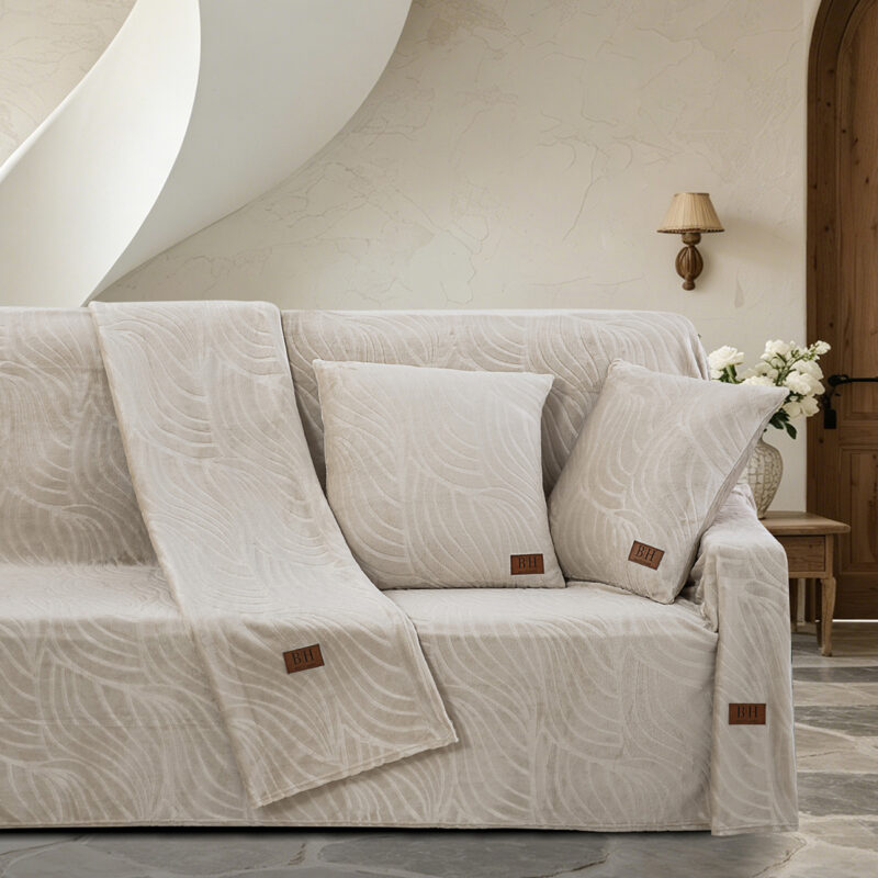 Beauty Home Σετ ριχτάρι 3τμχ Sienna Art 8670 (180×160+180×250+180×300) Μπεζ 5965596