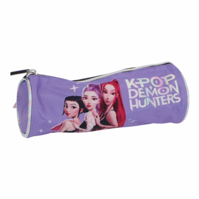 K-pop Demon Hunters Κασετίνα Βαρελάκι Μοβ 22×8×8 cm 6091491