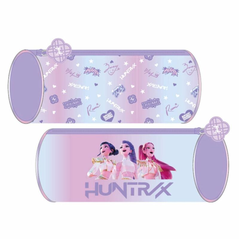 K-pop Demon Hunters Κασετίνα Βαρελάκι Λιλά-Ροζ 22×8×8 cm 6091474
