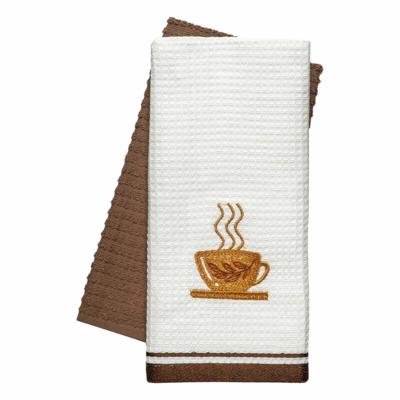 Beauty Home Ποτηρόπανα σετ 2τμχ Chocolate Art 8818 40×60 Καφέ 5777342