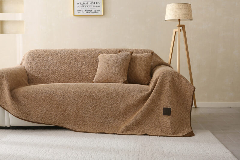 Beauty Home Ριχτάρια σετ 3τμχ Lamb Plus Art 8832 (175×180+175×250+175×300) Άμμου 5965490