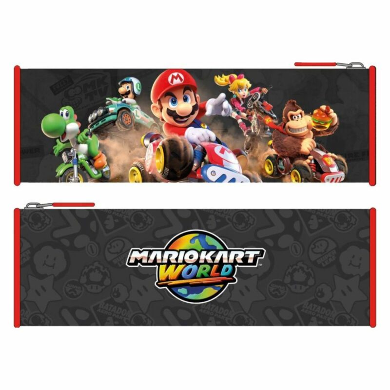 Super Mario Κασετίνα Βαρελάκι Mario Kart World Μαύρη 22×7×7 cm 6091500