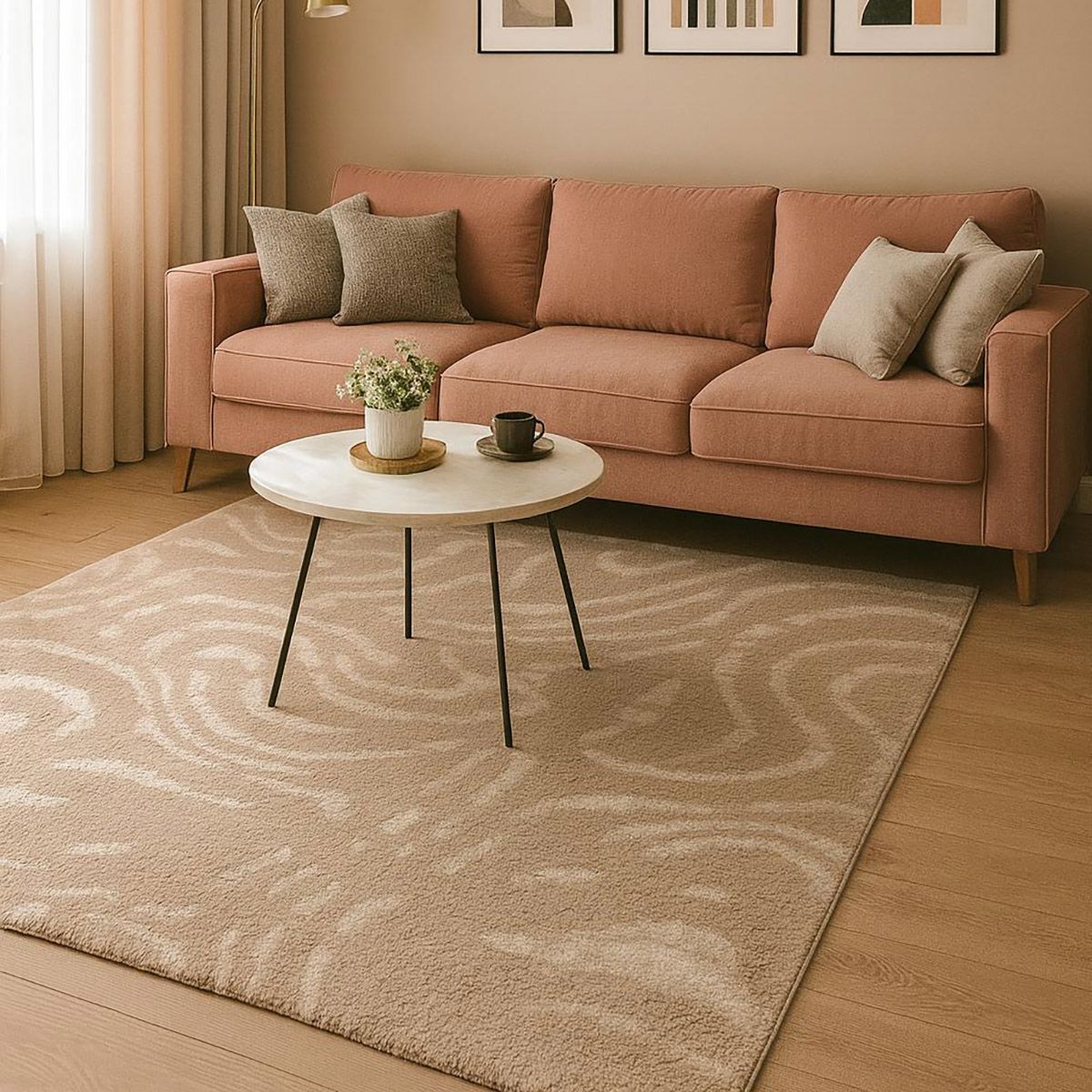 Beauty Home Σετ Κρεβατοκάμαρας 3τμχ Puffy Art 9656 (66x140+66x140+66x230) Μπεζ