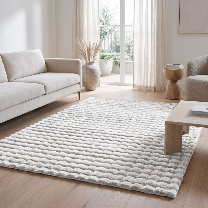 Beauty Home Χαλί Bubble Art 9661 Λευκό 5893264
