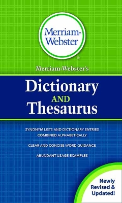 MERRIAM-WEBSTER’S DICTIONARY AND THESAURUS HC 9780877793526 5792370