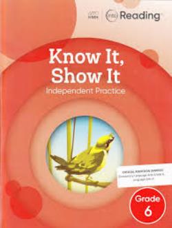 INTO READING KNOW IT SHOW IT GRADE 6 9781328453389 5792486