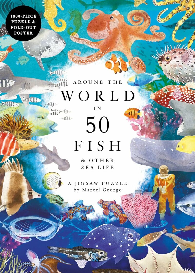 AROUND THE WORLD IN 50 FISH: A JIGSAW PUZZLE – 1000 PIECES 9781399620031 5409679