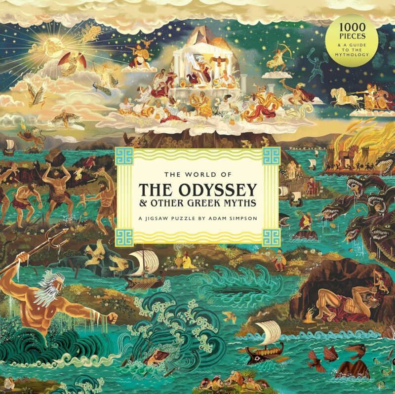 THE WORLD OF THE ODYSSEY & OTHER GREEK MYTHS – A 1000-PIECE JIGSAW PUZZLE BY ADAM SIMPSON 9781399637701 5386877