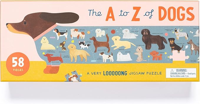 THE A TO Z OF DOGS: A VERY LOOOOONG JIGSAW 58 PIECE PUZZLE 9781913947378 5408918