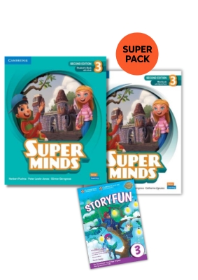 SUPER MINDS 3 SUPER PACK 3 (SB + WB + STORYFUN 3 + WORDLIST) 2ND ED 9782026260014 5618878