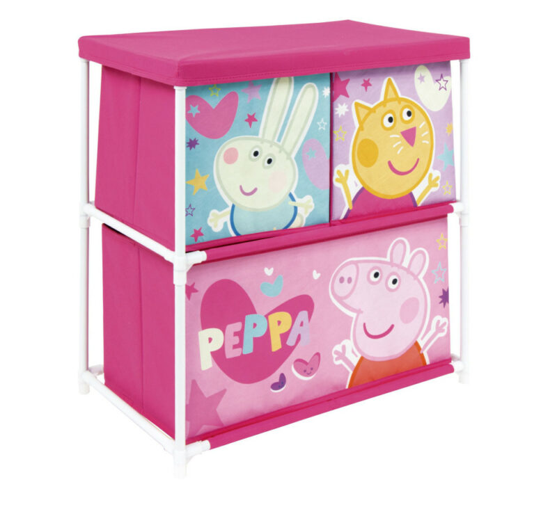 Peppa Pig 3-compartment Ραφιέρα Αποθήκευσης Παιχνιδιών 53×30×60 cm 5883920