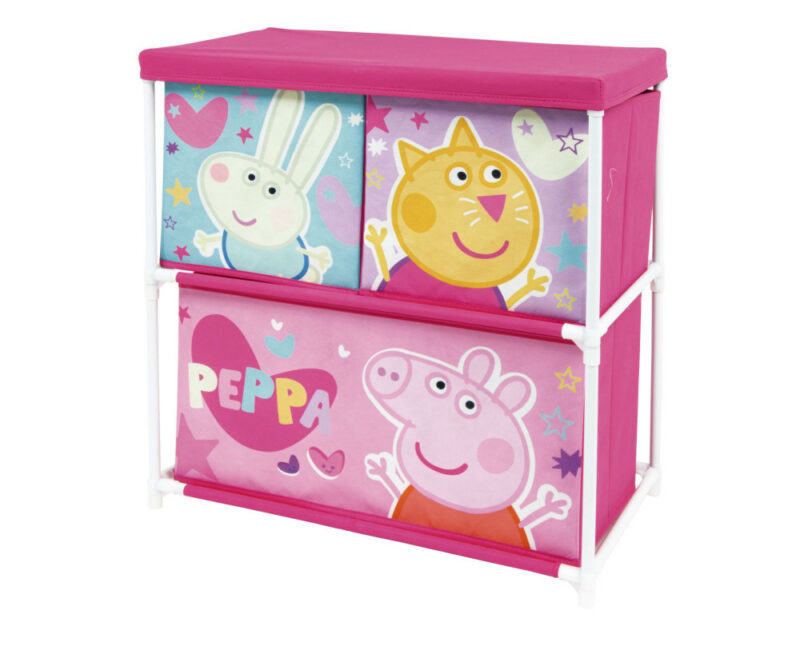 Peppa Pig 3-compartment Ραφιέρα Αποθήκευσης Παιχνιδιών 53×30×60 cm 5883922
