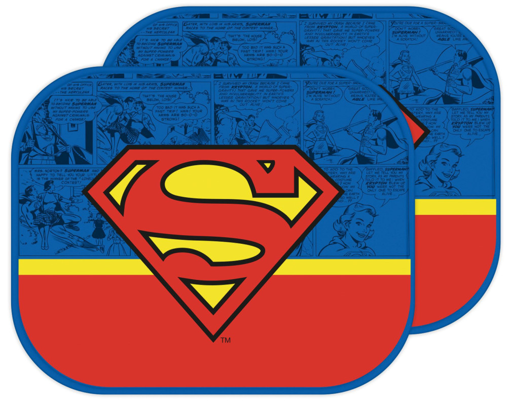 Superman Σετ 2 Ηλιοπροστασιών Παραθύρου