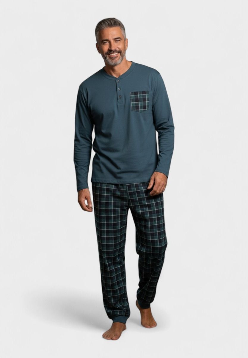 Ανδρική Interlock Πιτζάμα Collection Checkmate Comfort Πράσινο