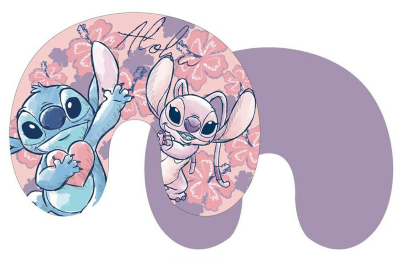 Disney Lilo and Stitch Angel Παιδικό μαξιλάρι ταξιδίου αυχένα 35×30 cm 5882317