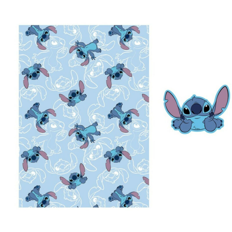 Disney Lilo and Stitch On The Belly Σετ Κουβέρτας Fleece 100×140 cm και Μαξιλαριού Ειδικού Σχήματος 35×22 cm 5881303