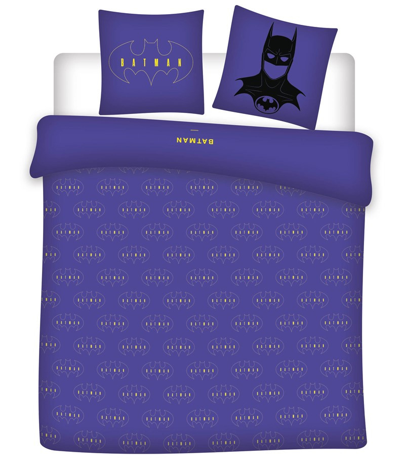 Batman Claim the Night Σετ Διπλή Παπλωματοθήκη Polycotton 3 Τεμαχίων 240×220 και 2×65×65 cm 5886053