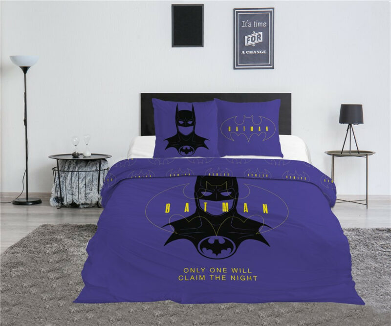 Batman Claim the Night Σετ Διπλή Παπλωματοθήκη Polycotton 3 Τεμαχίων 240×220 και 2×65×65 cm 5886054