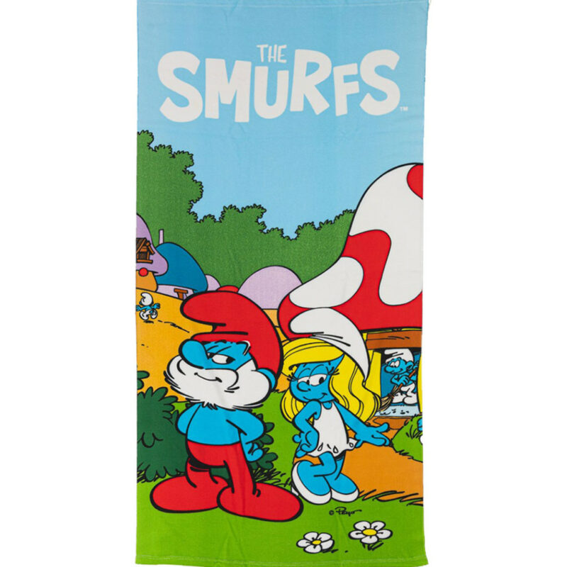 Smurfs Village Life Πετσέτα Μπάνιου & Θαλάσσης (Fast Dry) 100% microfiber 70×140 cm 5898267
