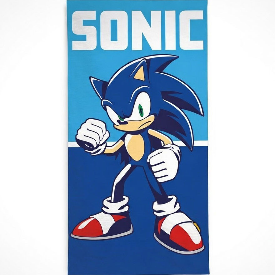 Sonic the Hedgehog Ready to Run Πετσέτα Μπάνιου & Θαλάσσης (Fast Dry) 100% microfiber 70×140 cm